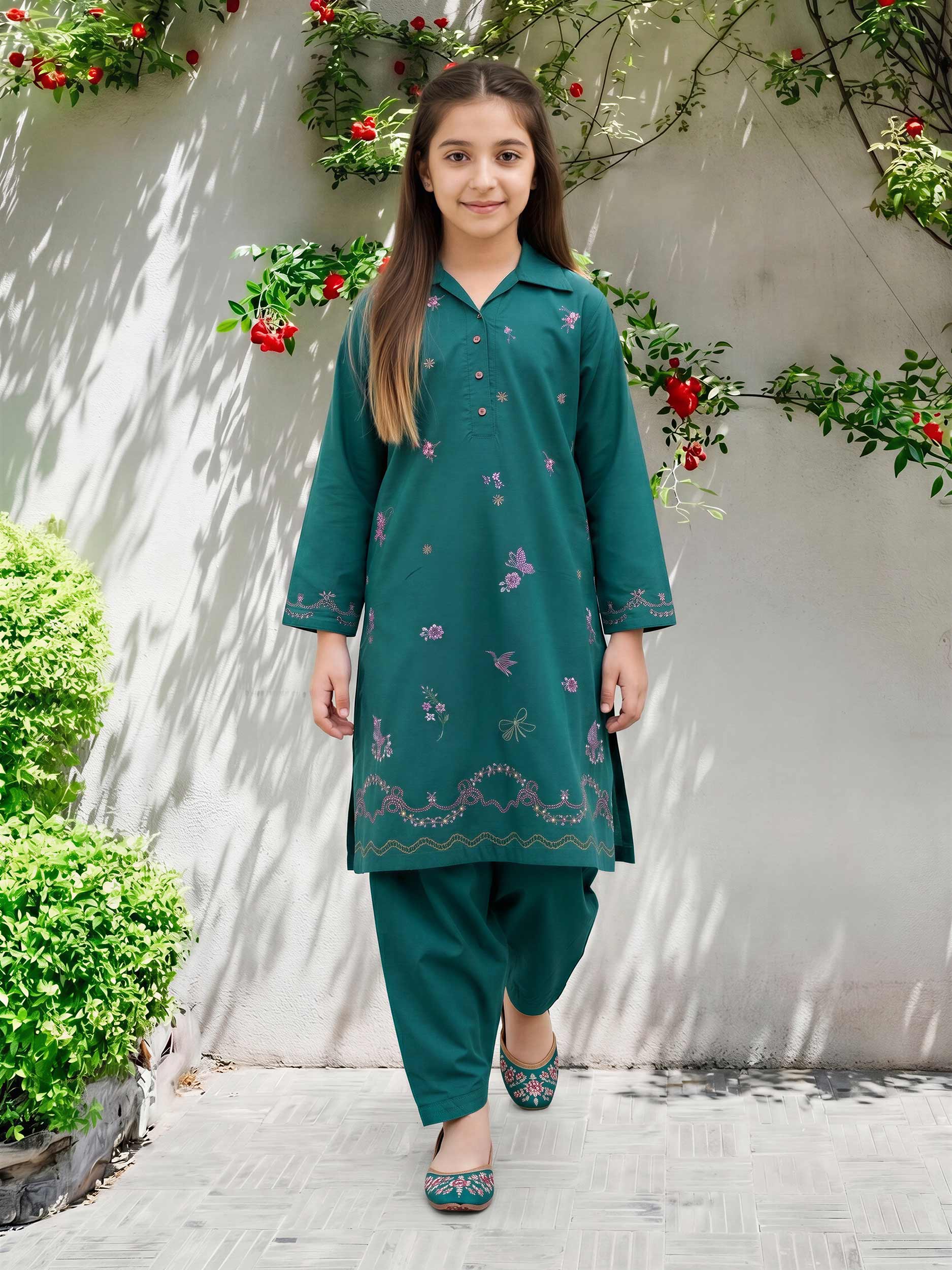 2 Piece Lawn Suit- Embroidered (Pret)
