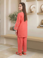 2 Piece Lawn Slub Suit- Embroidered (Pret)
