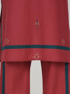 2 Piece Viscose Cotton Suit- Embroidered (Pret)