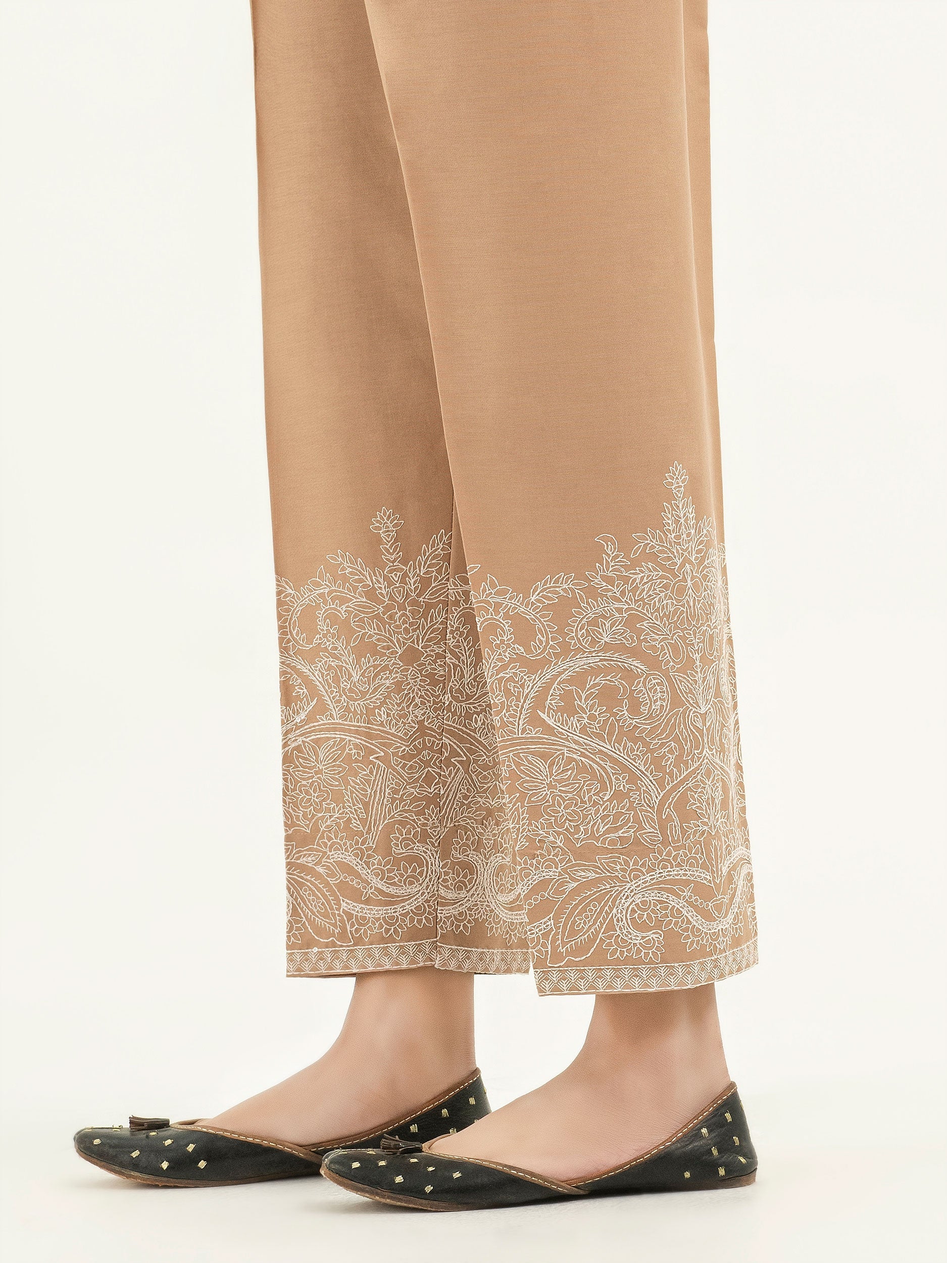 Winter Cotton Trousers-Embroidered (Pret)