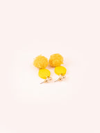 Pompom Drop Earrings