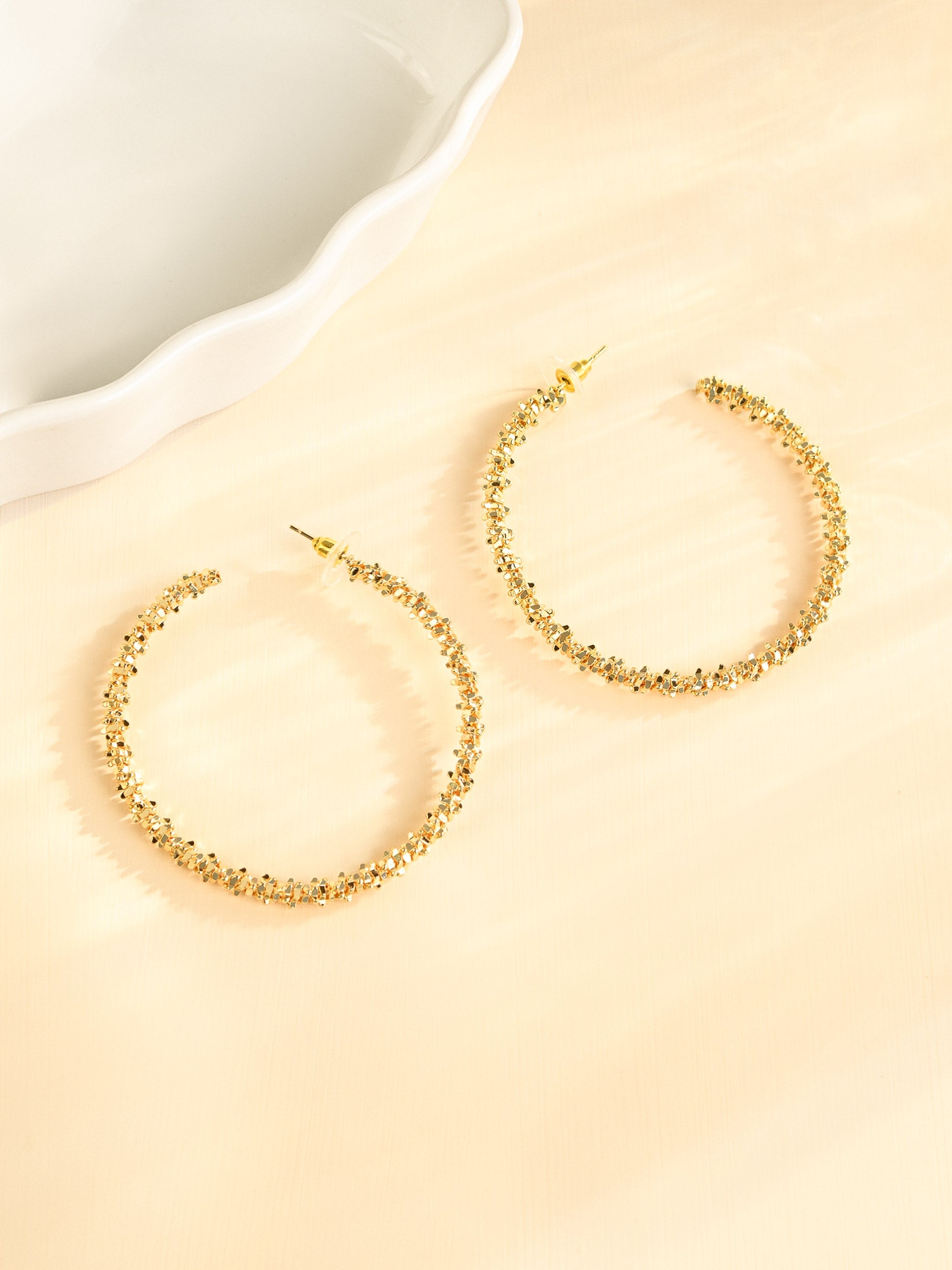Beaded Hoop Earrings
