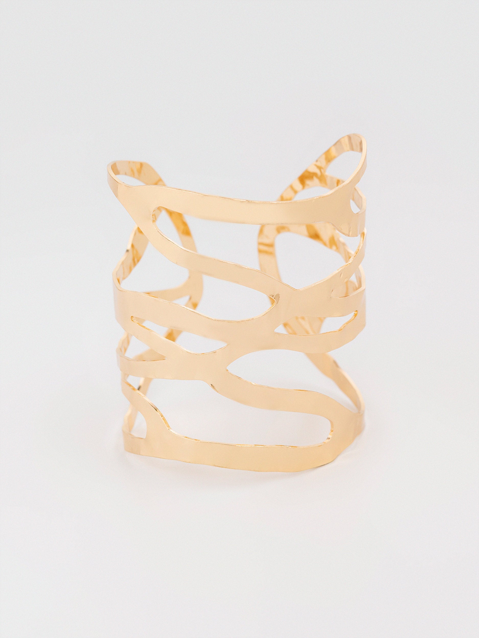 Wavy Cage Cuff Bracelet