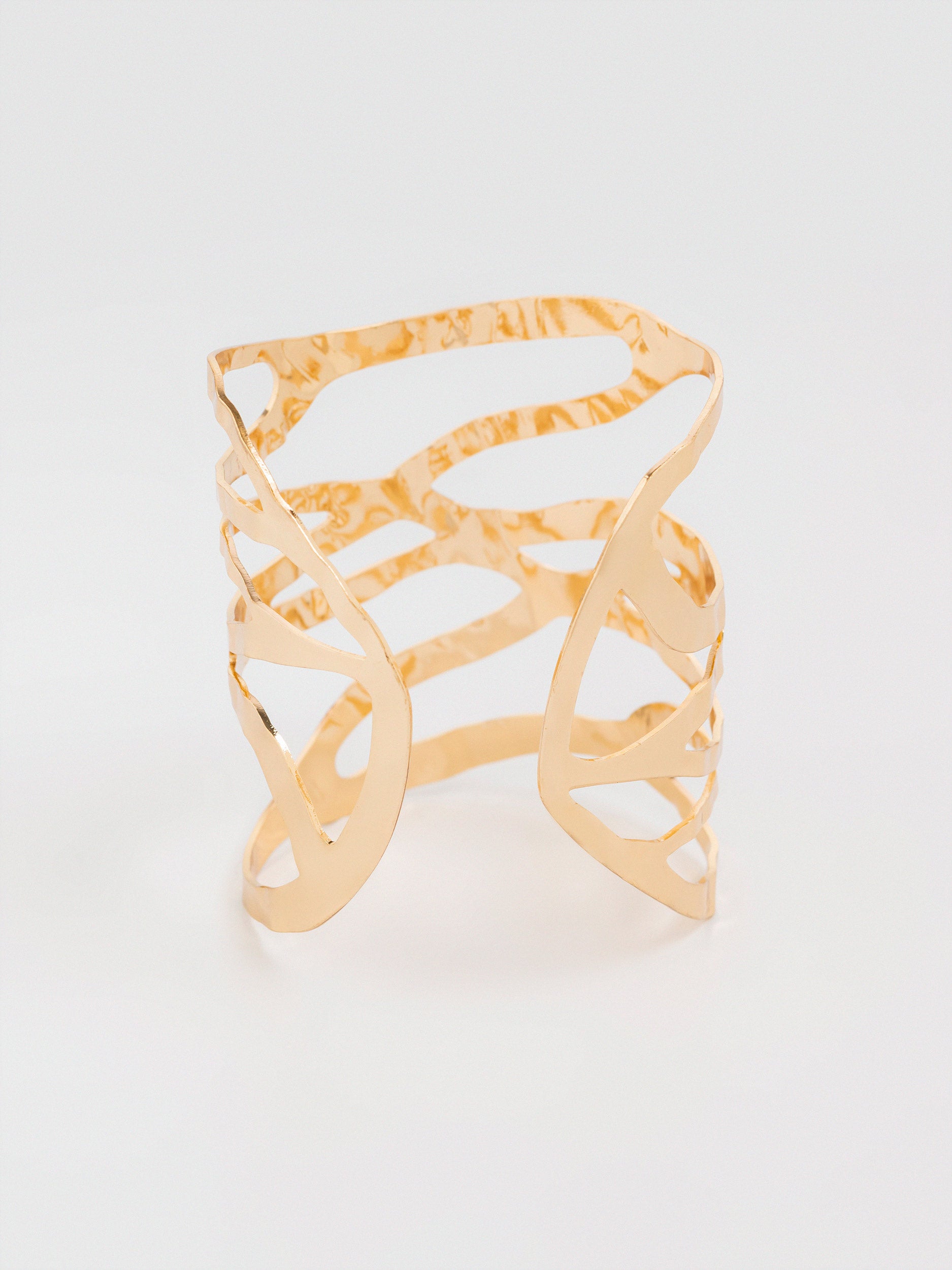 Wavy Cage Cuff Bracelet