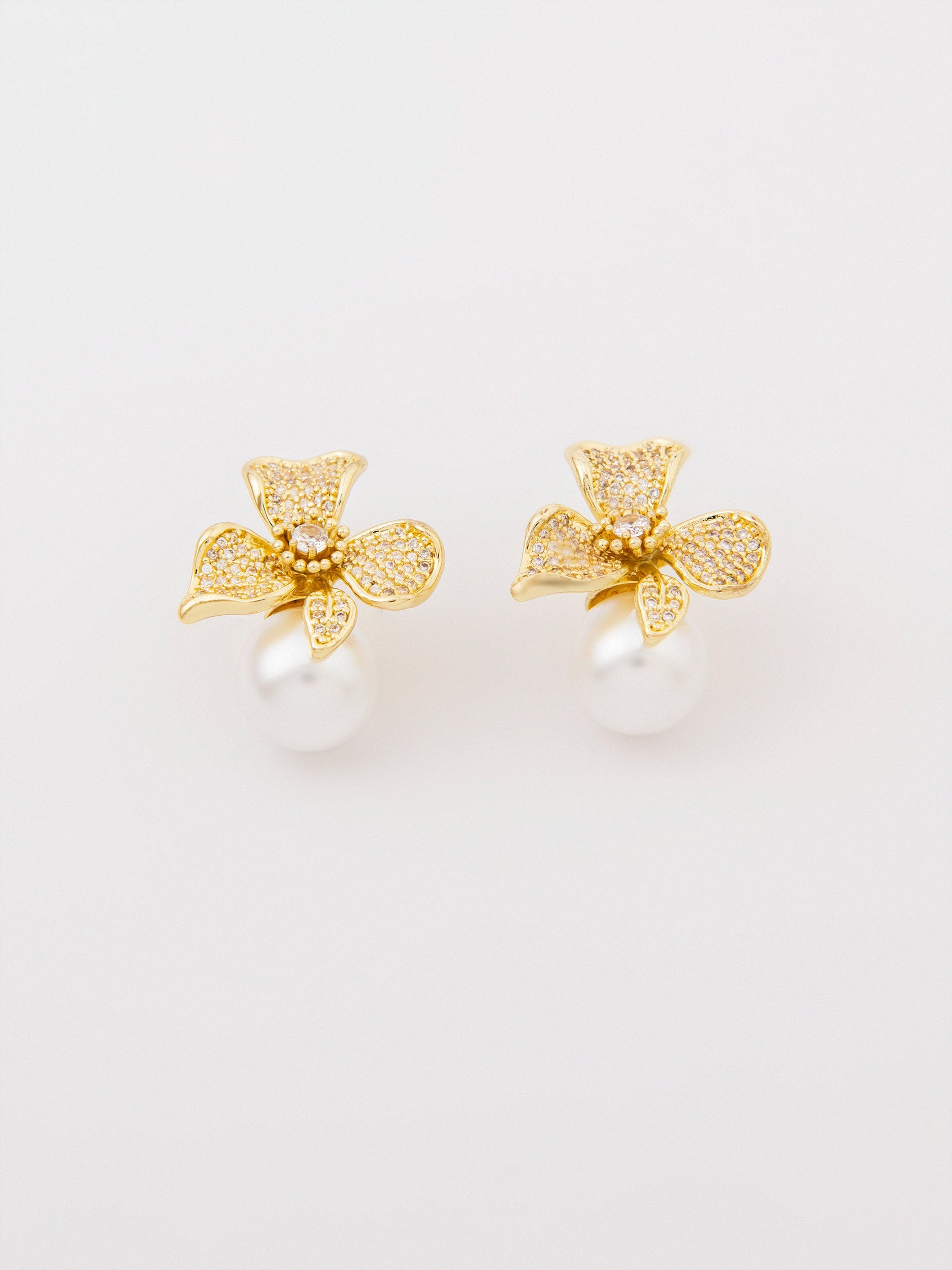 Floral Pearl Studs