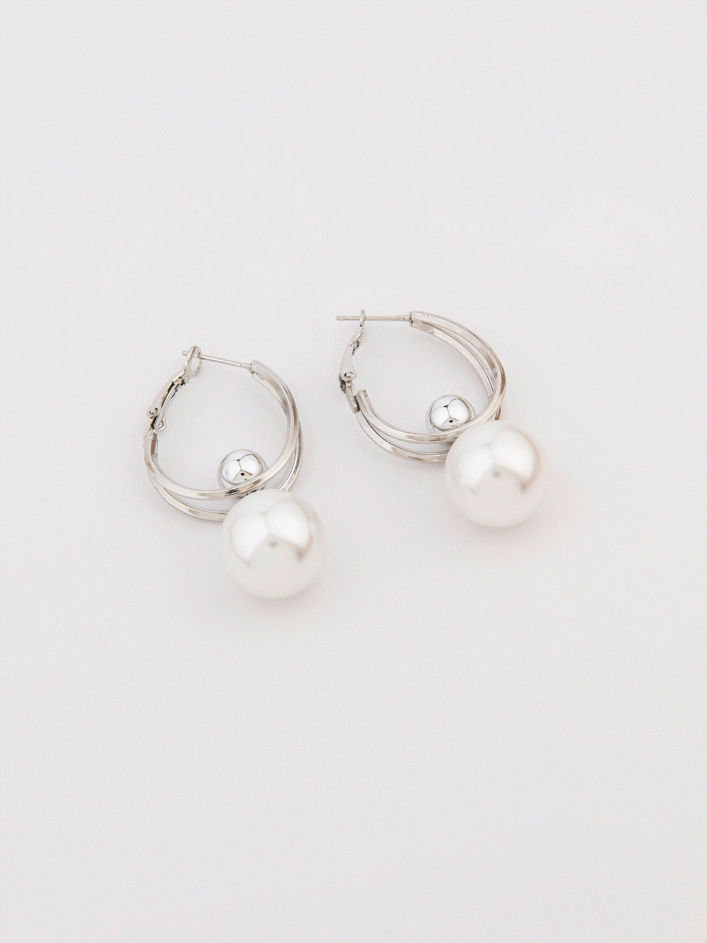 Pearl Drop Hoops