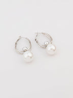 Pearl Drop Hoops