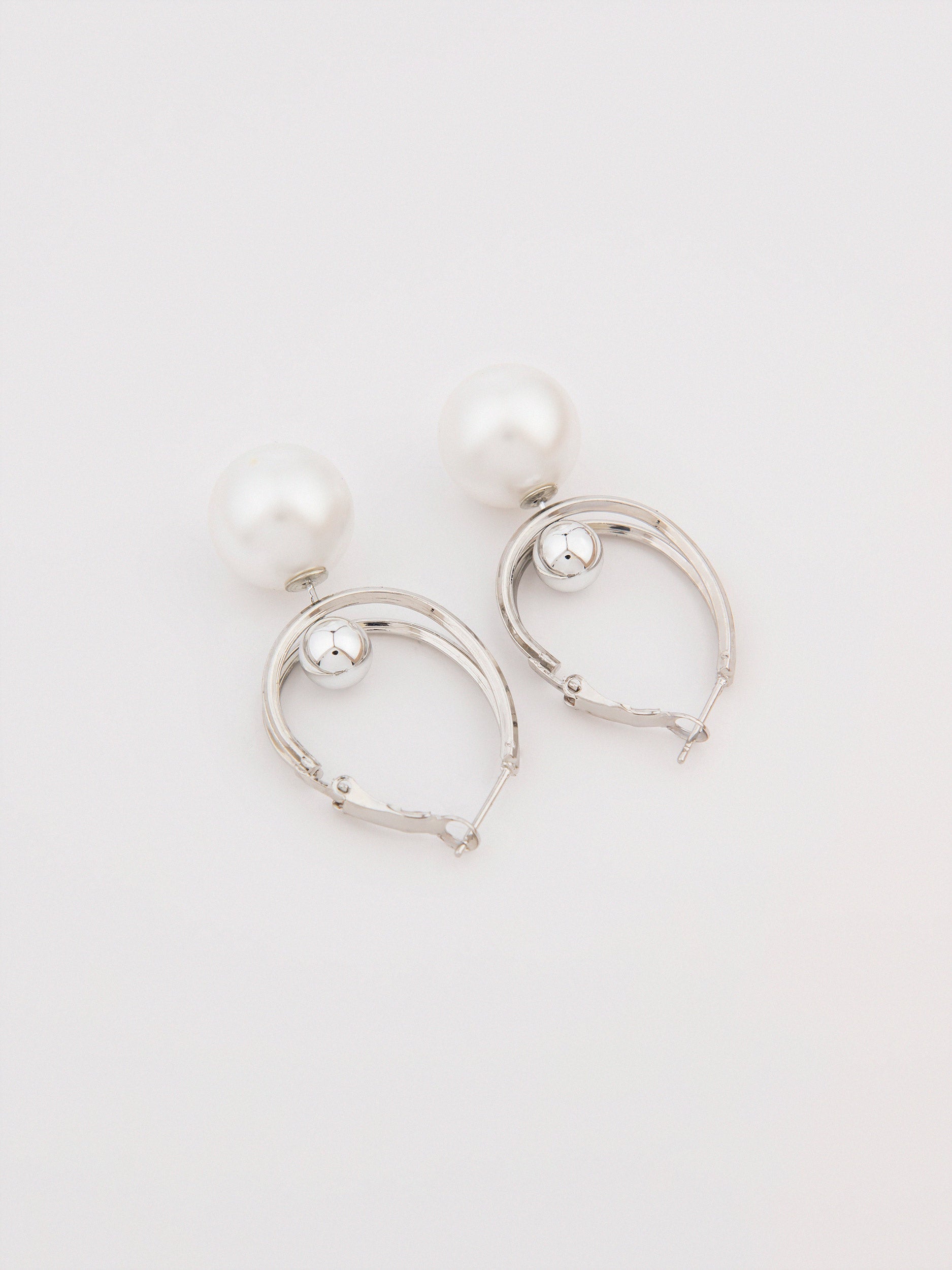 Pearl Drop Hoops
