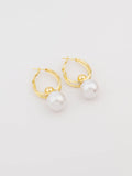 Pearl Drop Hoops
