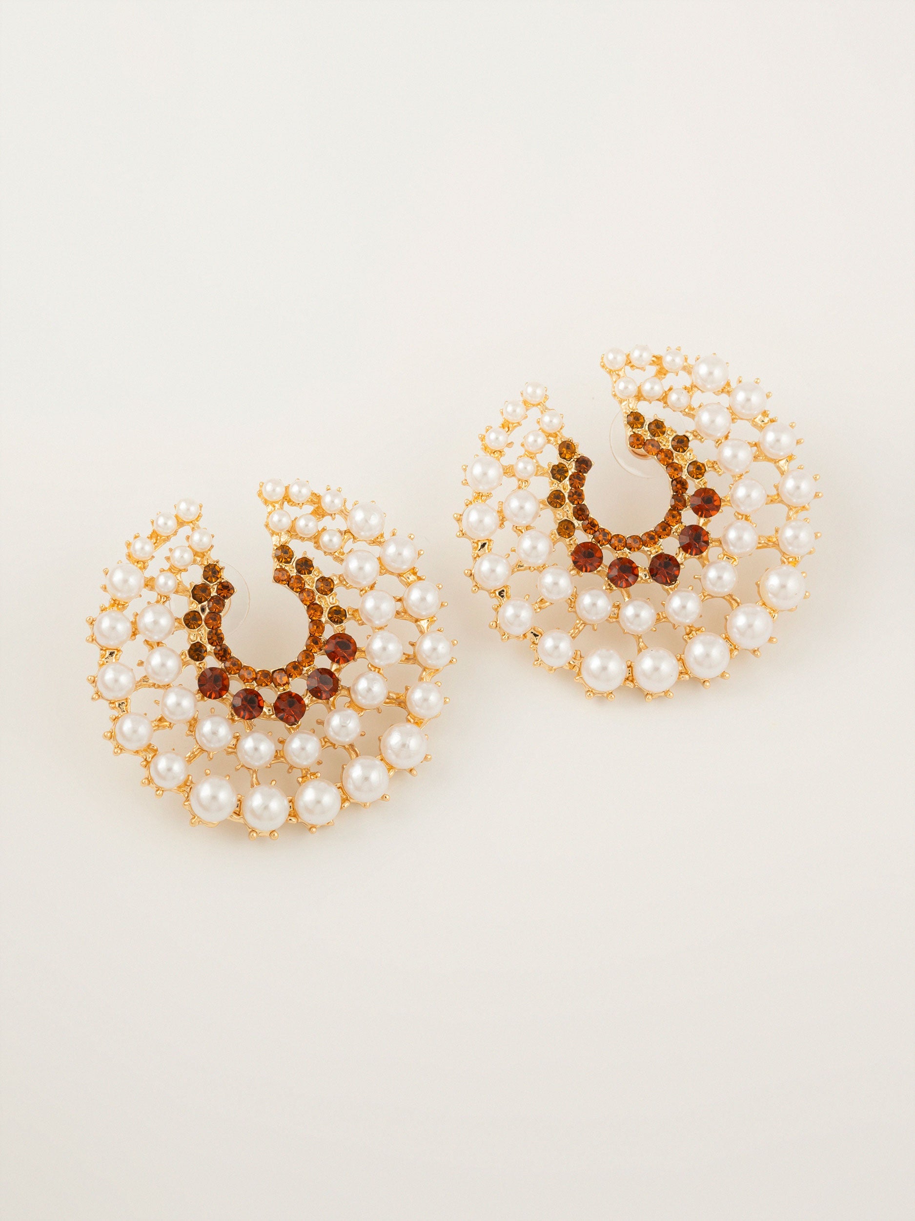 Crescent Pearl Earrings