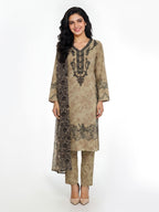 3 Piece Linen Sui- Embroidered (Pret)
