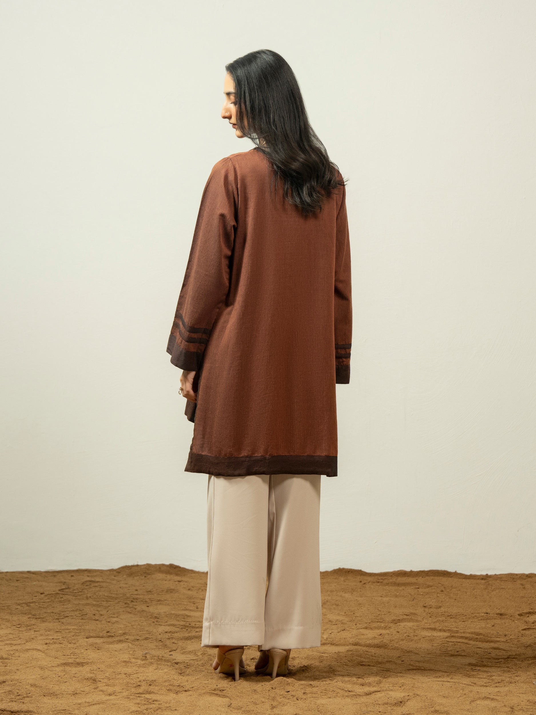 Yarn Dyed Kurti-Embroidered (Pret)
