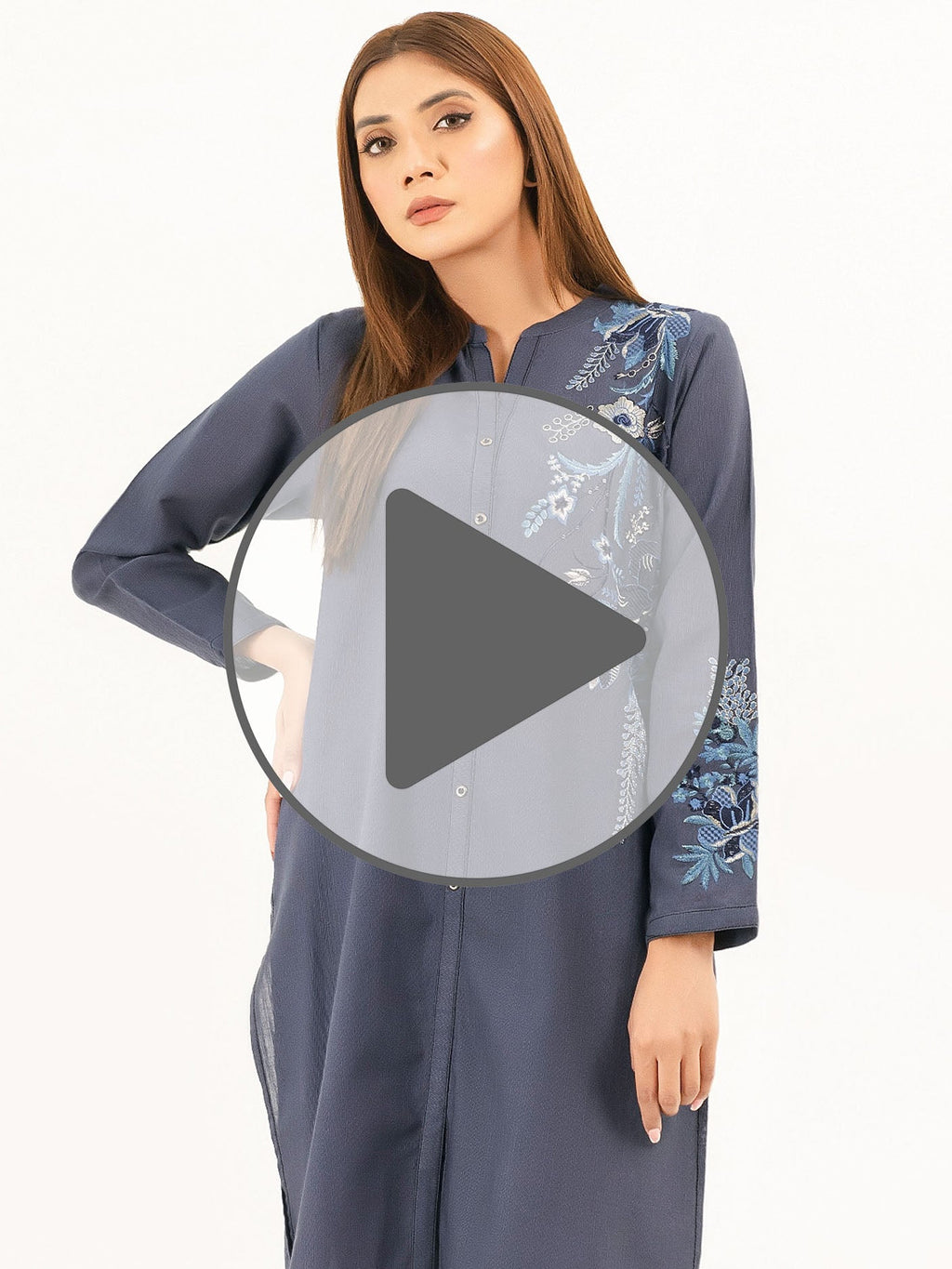2 Piece Khaddar Suit-Embroidered (Pret)