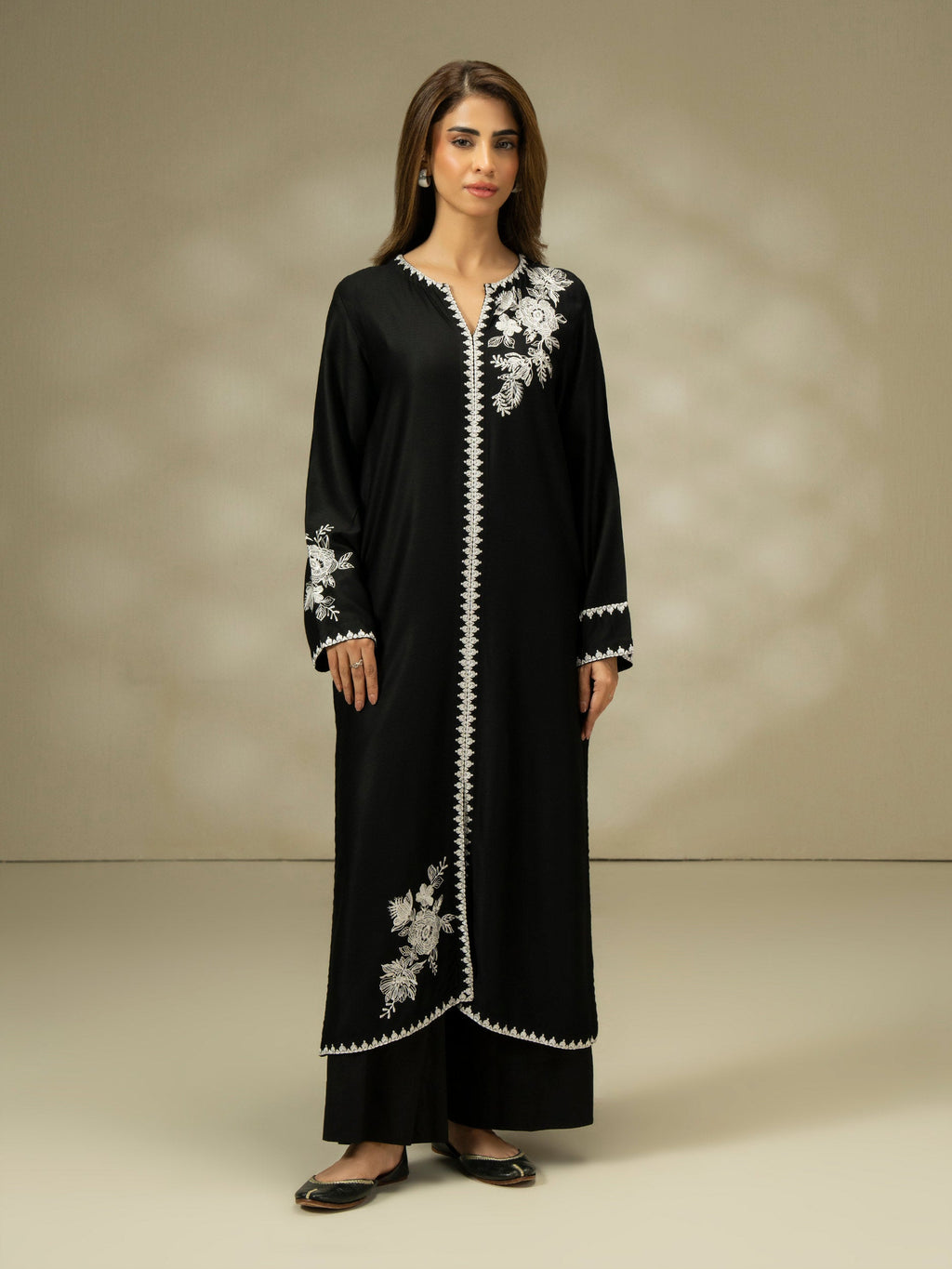 Linen Shirt-Embroidered (Pret)