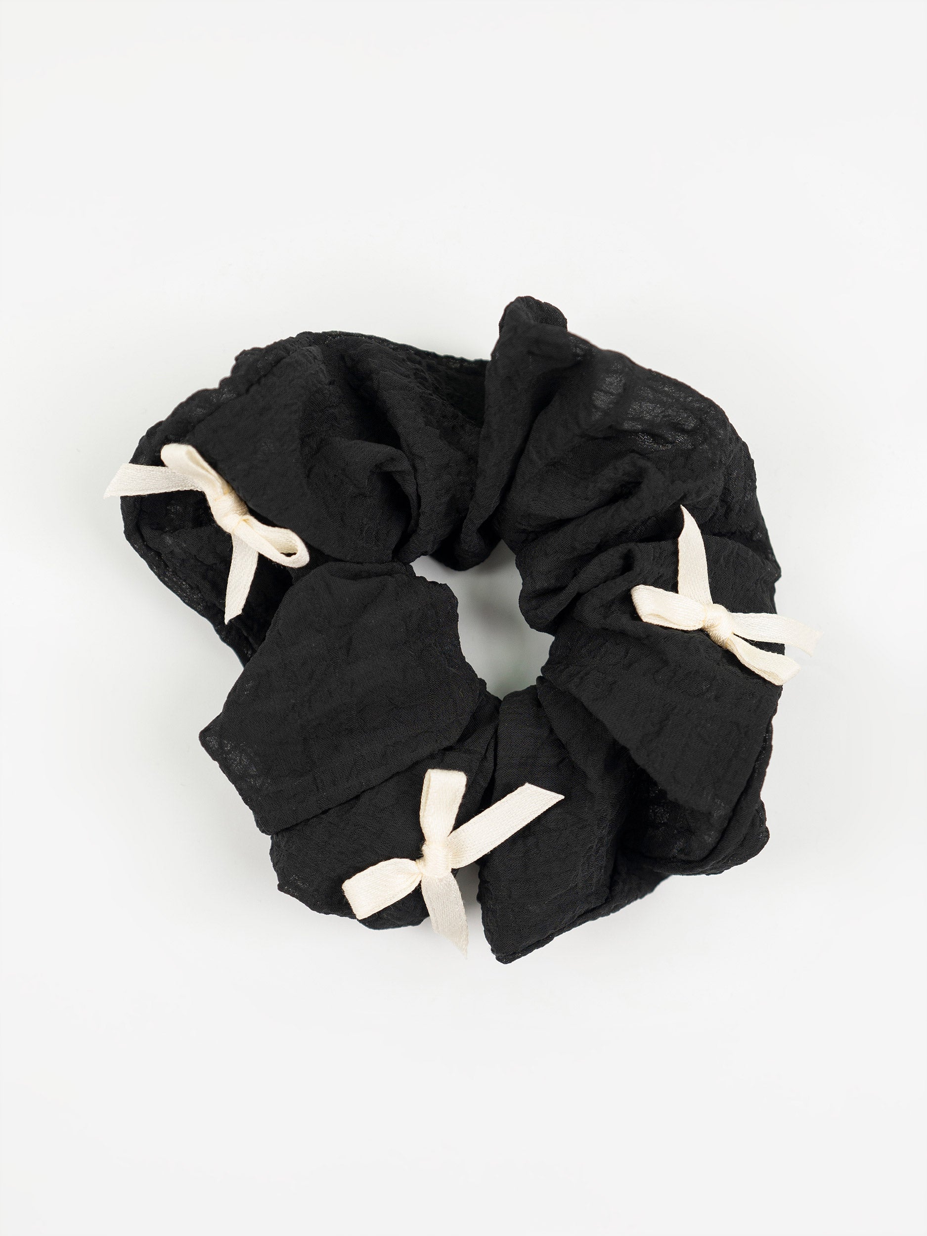 Bow Textured Scrunchie