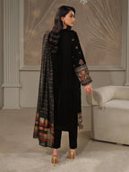 3 Piece Velvet Suit-Embroidered (Unstitched)