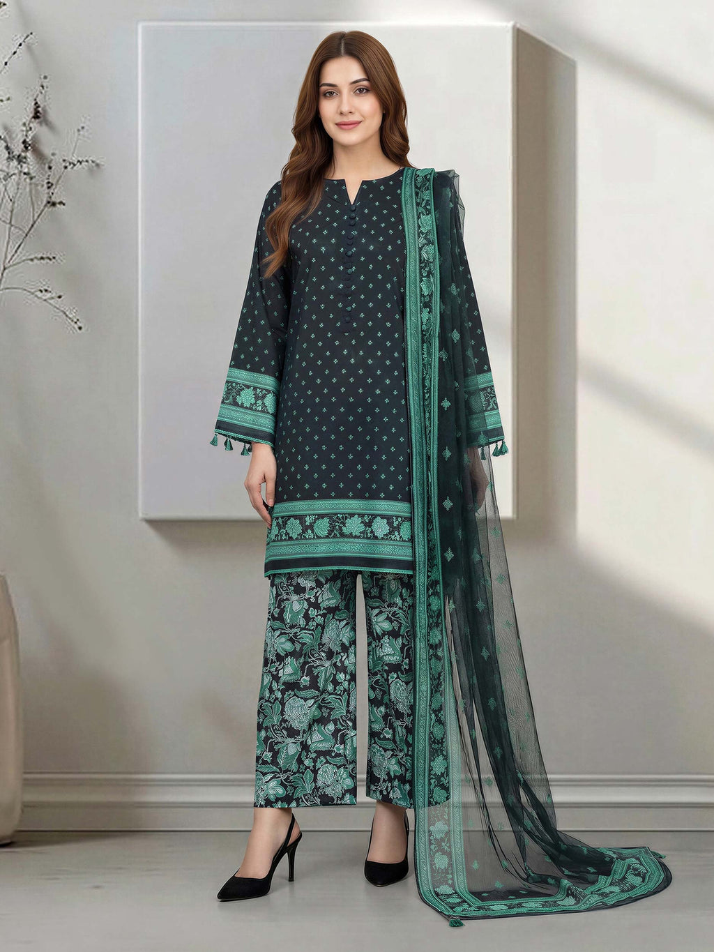 3 Piece Lawn Suit (Unstitched)