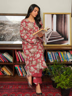 2 Piece Khaddar Suit-Printed (Unstitched)