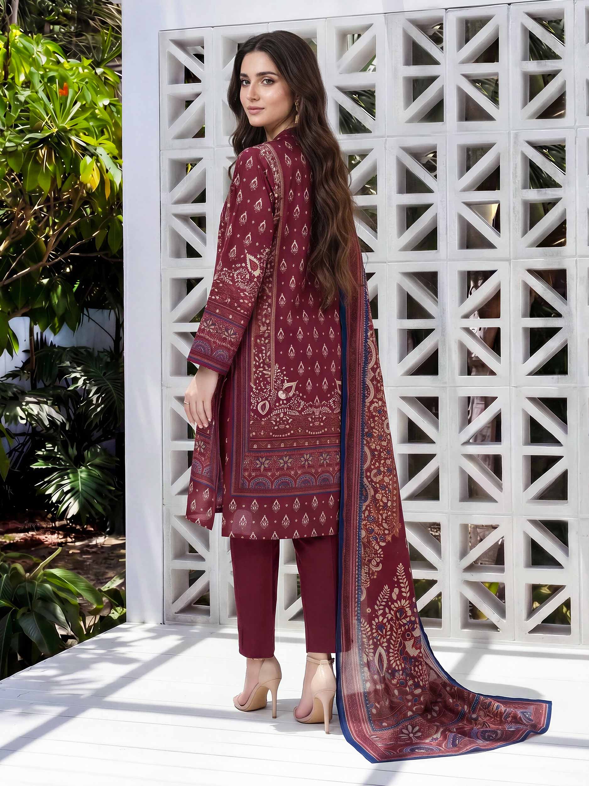 3 Piece Lawn Suit (Unstitched)
