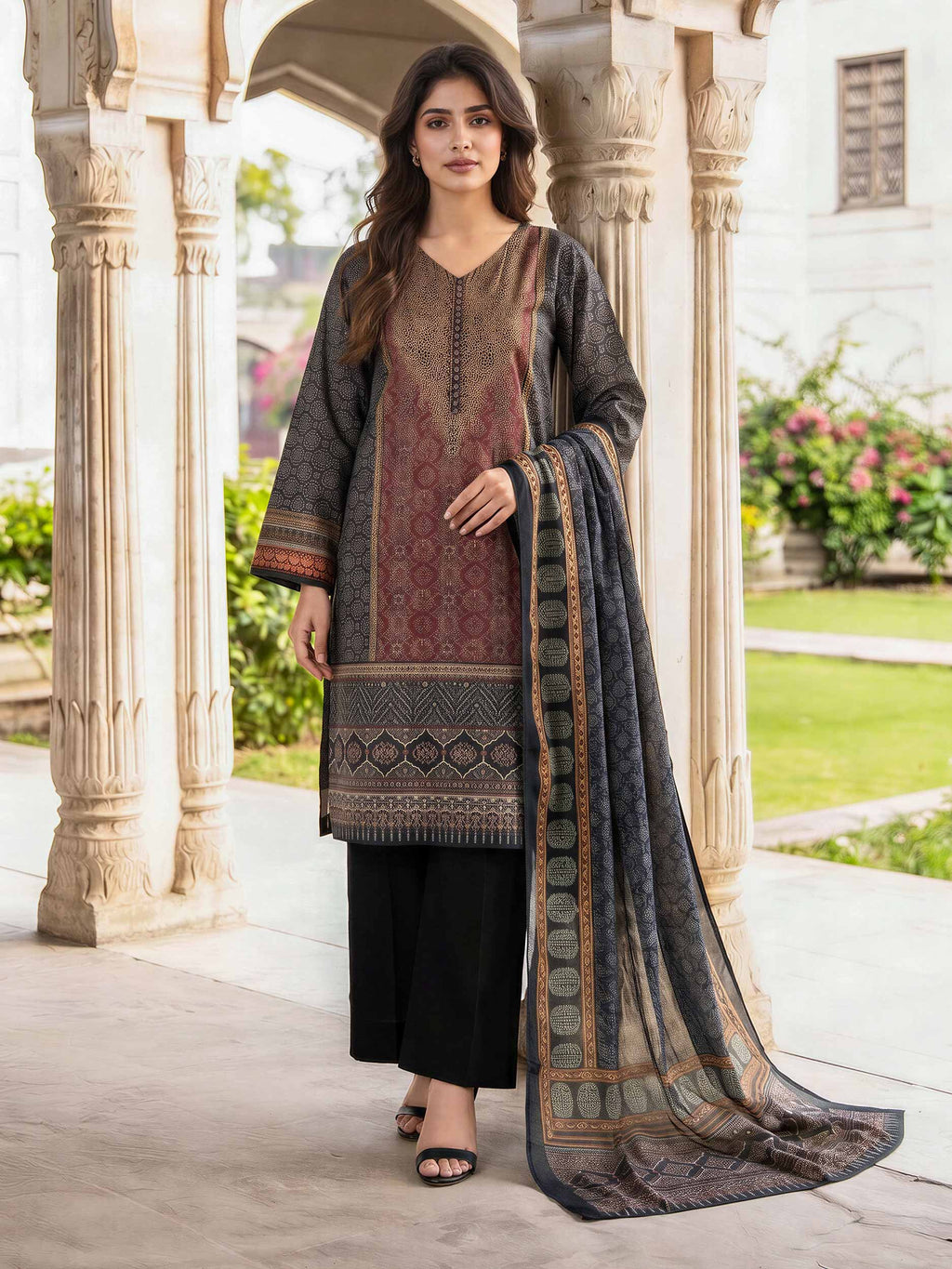 3 Piece Lawn Suit (Unstitched)
