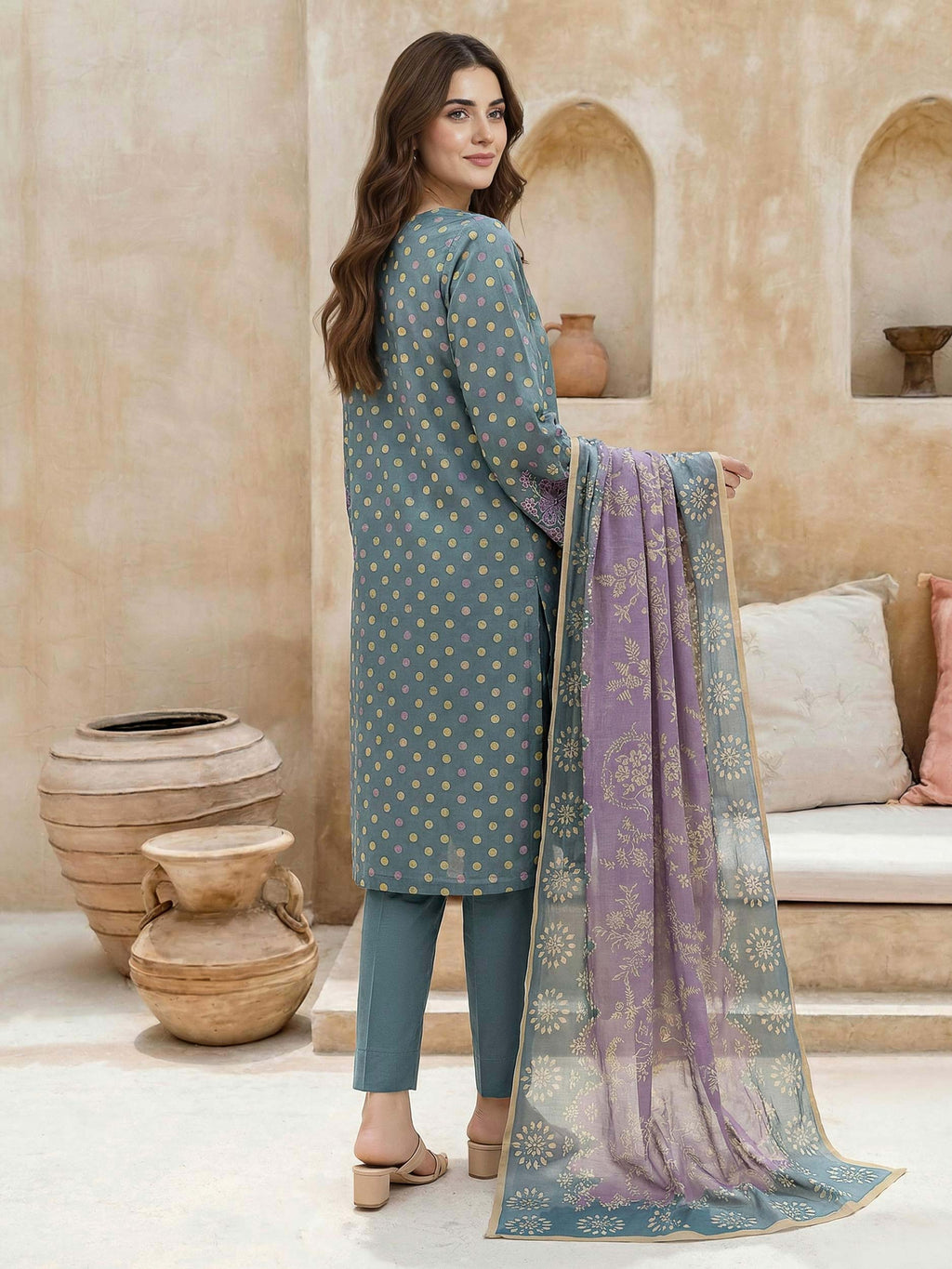 3 Piece Lawn Suit-Embroidered (Unstitched)