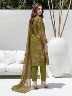 3 Piece Lawn Slub Suit (Unstitched)