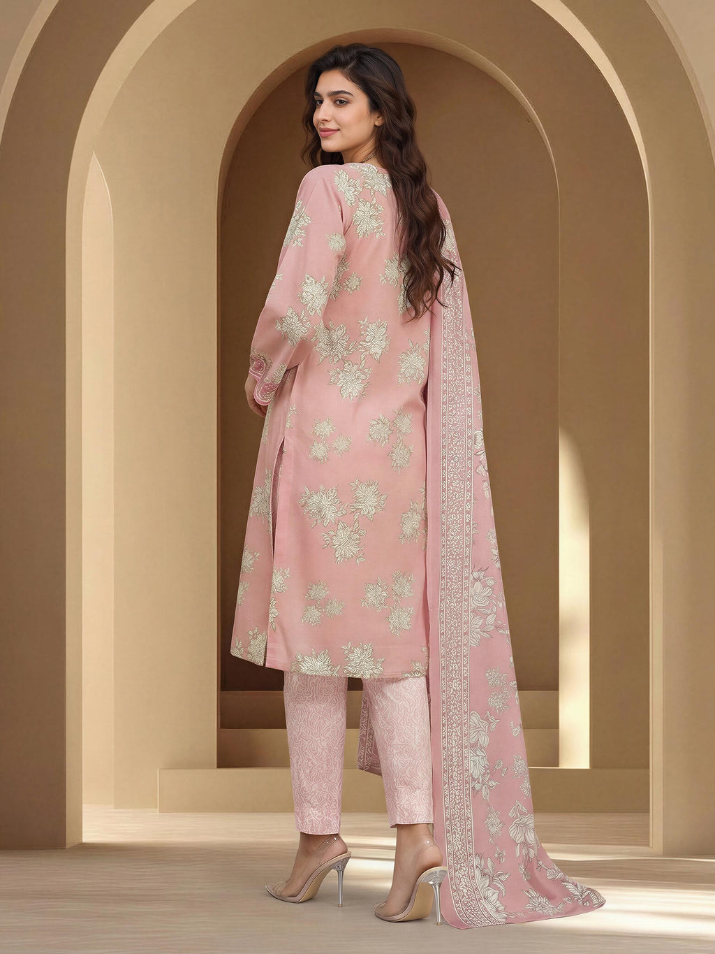 3 Piece Lawn Suit-Embroidered (Unstitched)