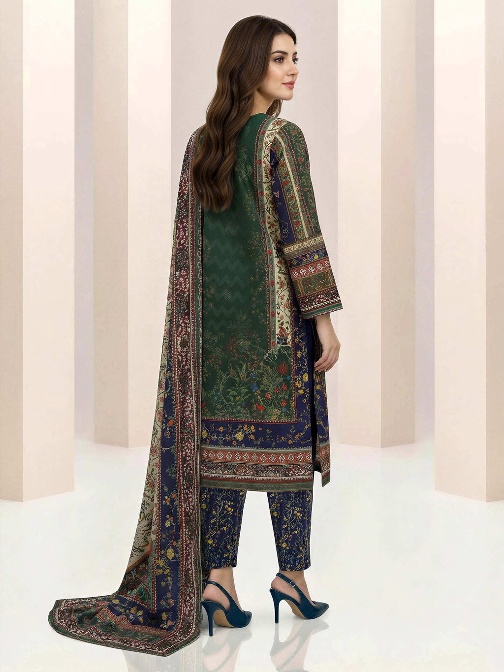 3 Piece Lawn Suit -Printed (Unstitched)