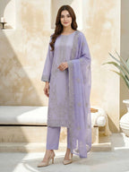 3 Piece Lawn Massouri Suit-Embroidered (Unstitched)