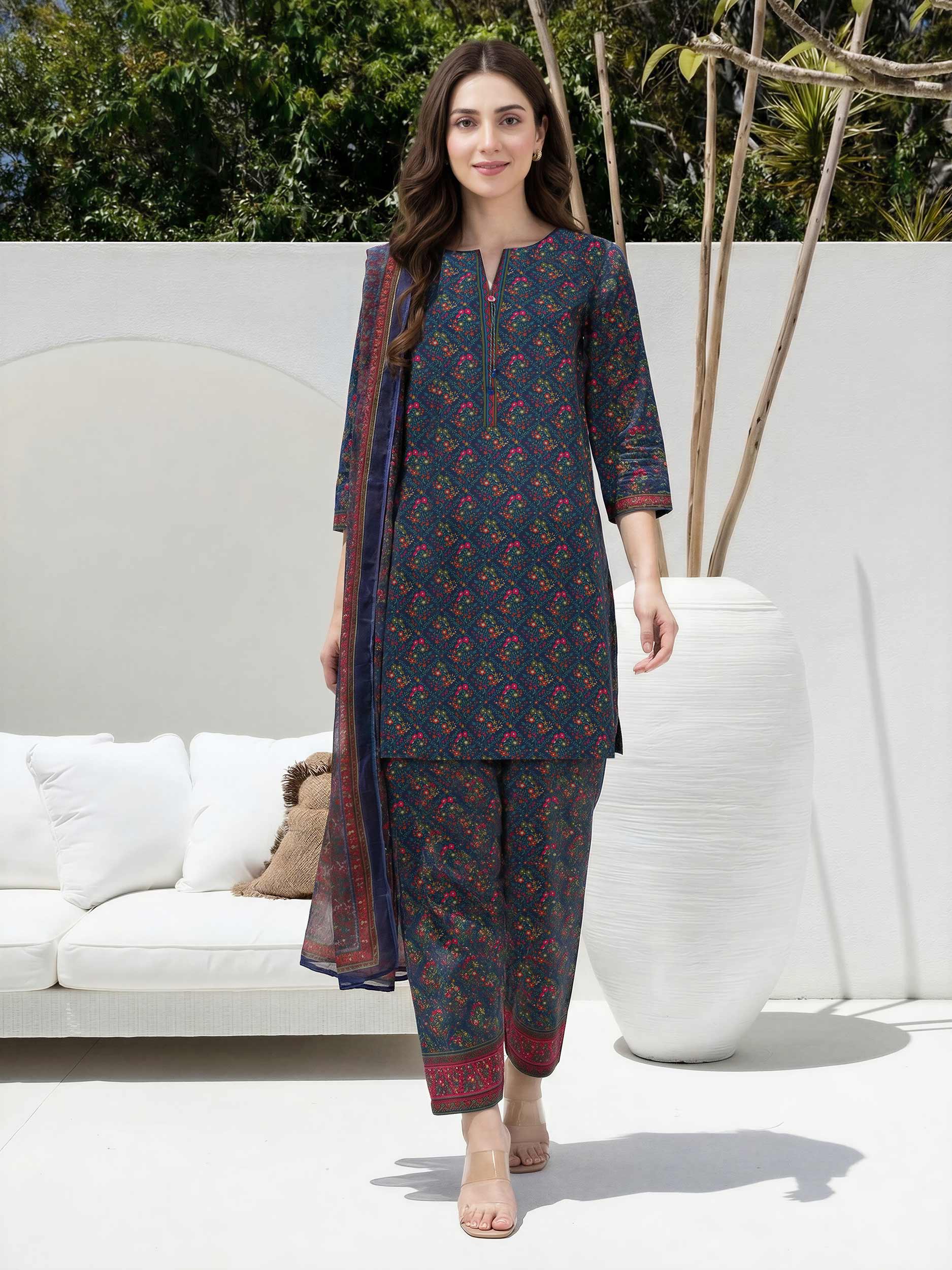 3 Piece Lawn Suit (Unstitched)