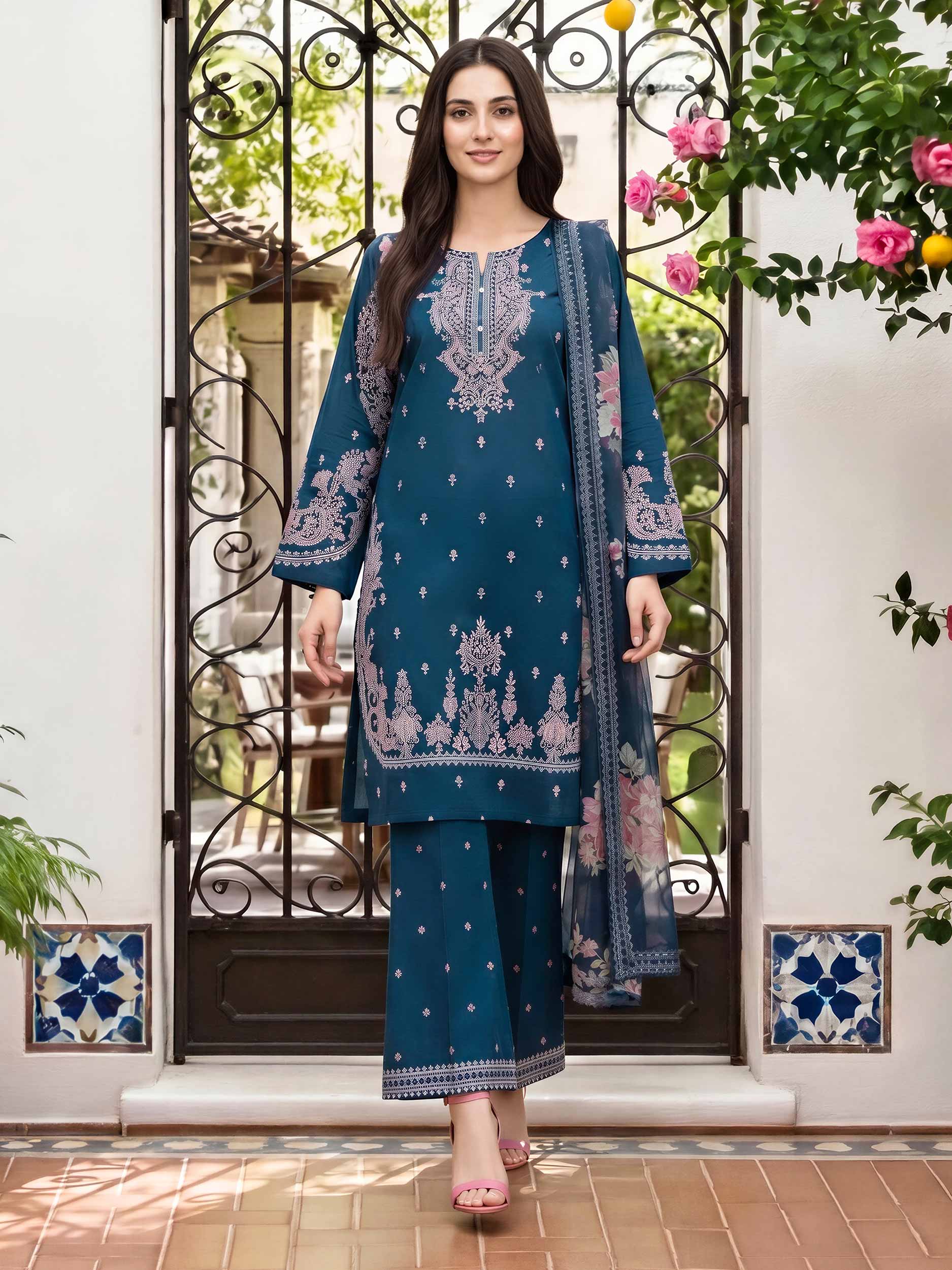 3 Piece Lawn Suit (Unstitched)