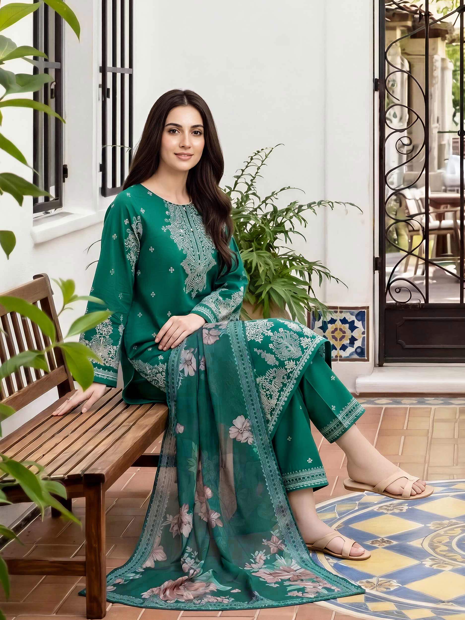 3 Piece Lawn Suit (Unstitched)
