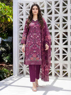 3 Piece Lawn Suit (Unstitched)