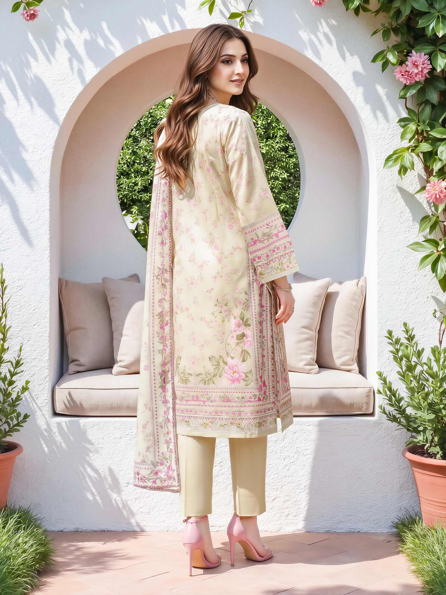 3 Piece Lawn Suit (Unstitched)