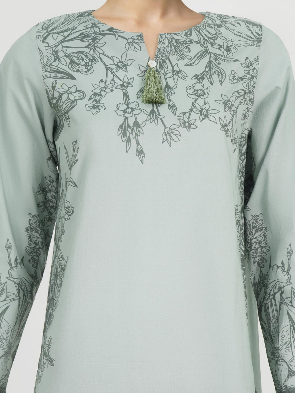 3 Piece Lawn Slub Suit (Unstitched)