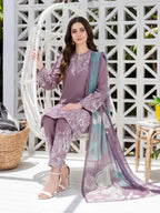 3 Piece Lawn Slub Suit (Unstitched)