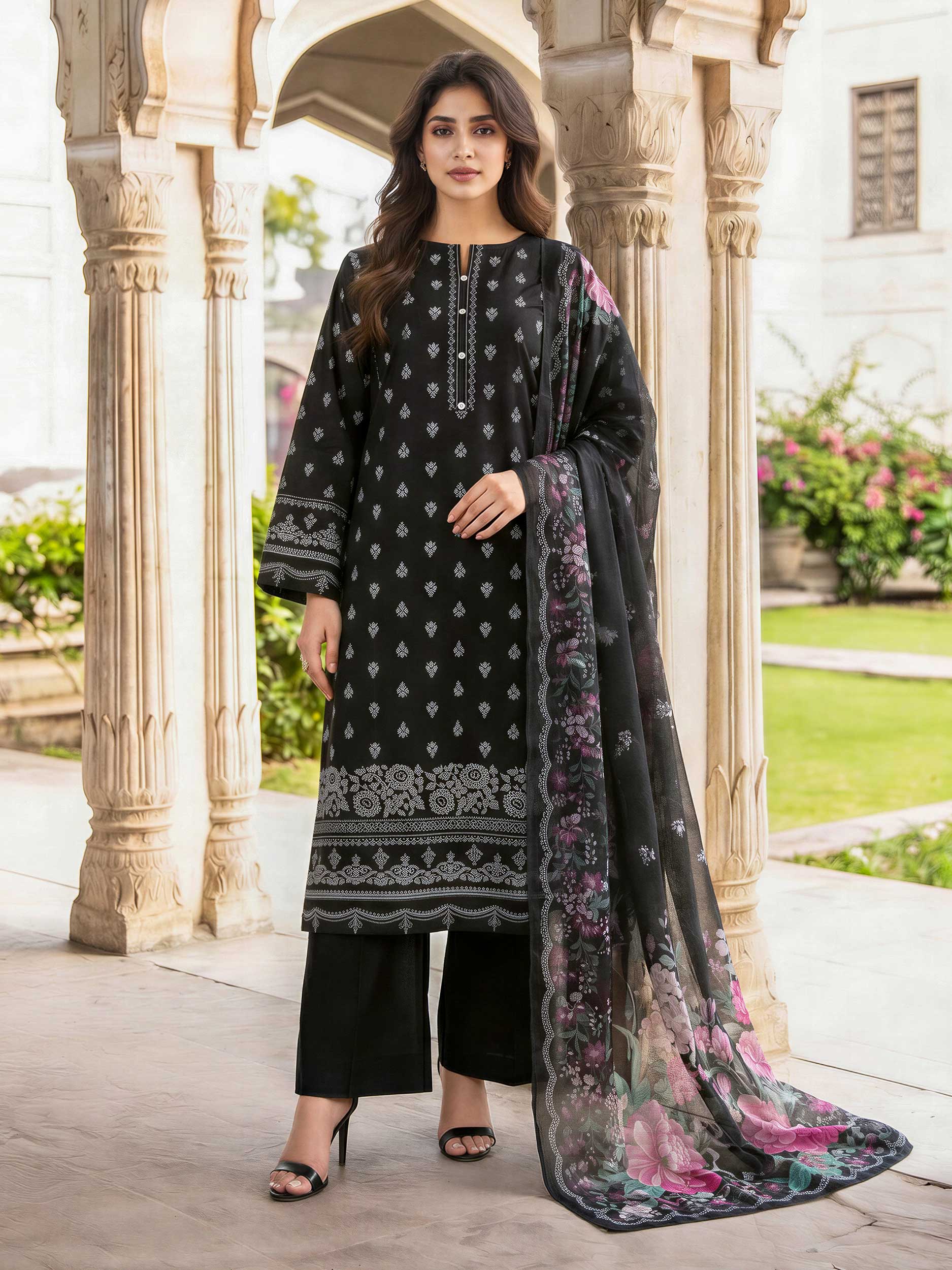 3 Piece Lawn Suit (Unstitched)