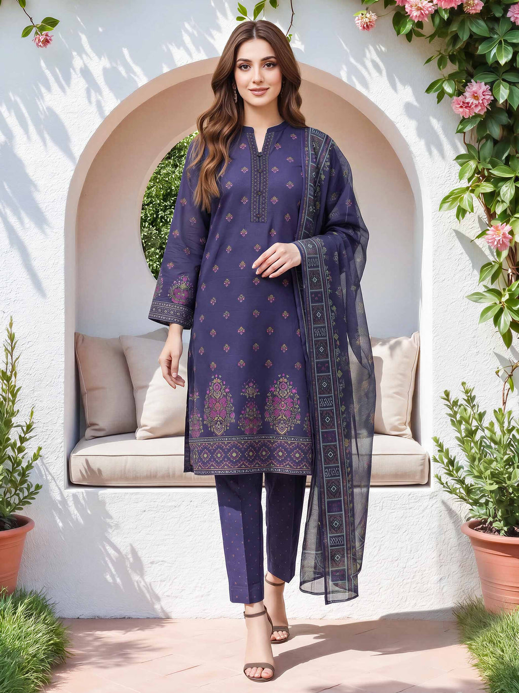 3 Piece Lawn Suit (Unstitched)