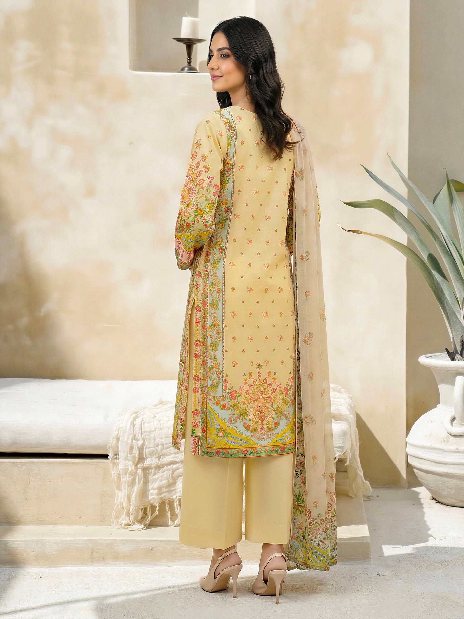 3 Piece Lawn Suit-Embroidered (Unstitched)