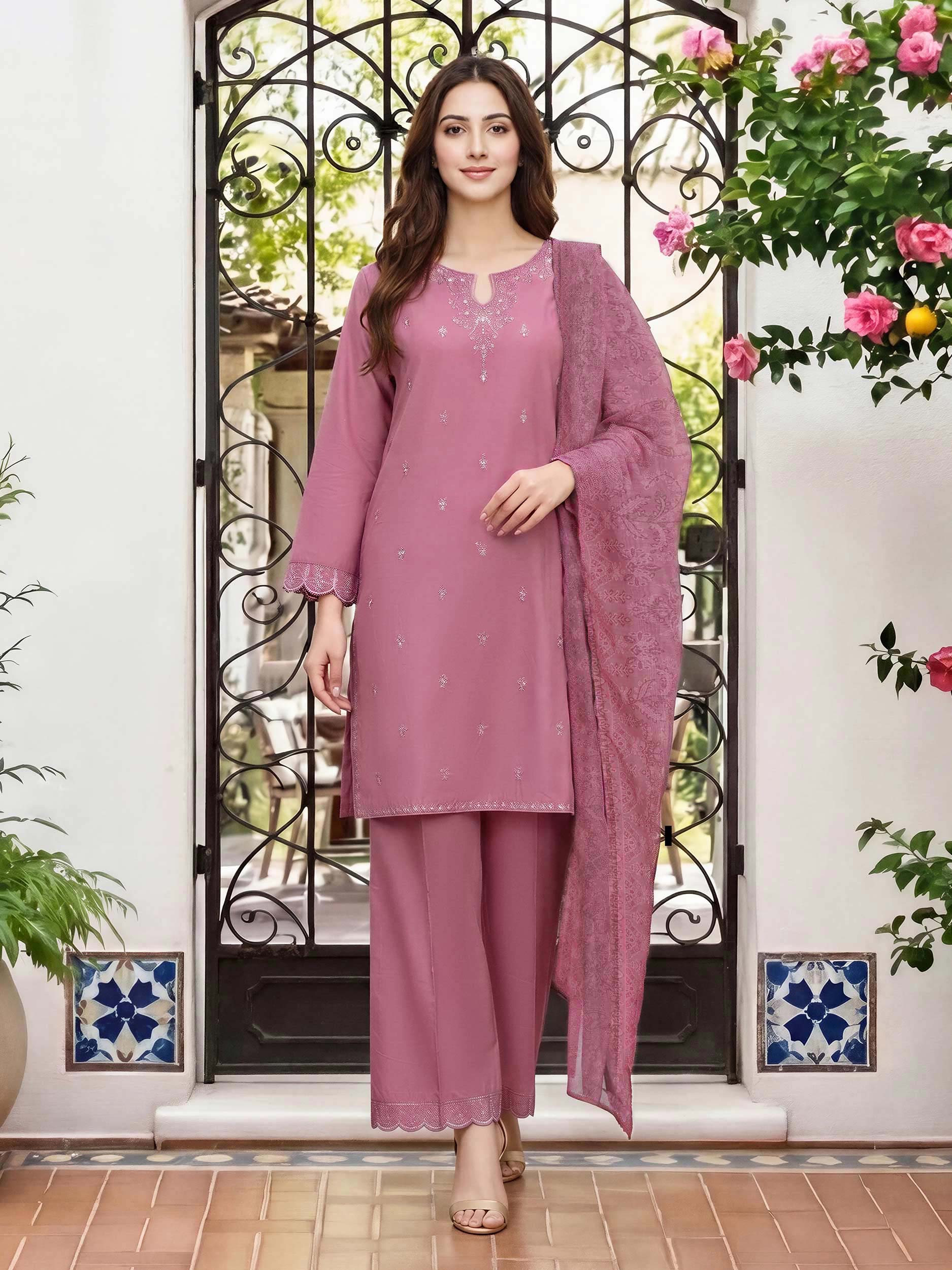 3 Piece Lawn Suit- Embroidered (Unstitched)