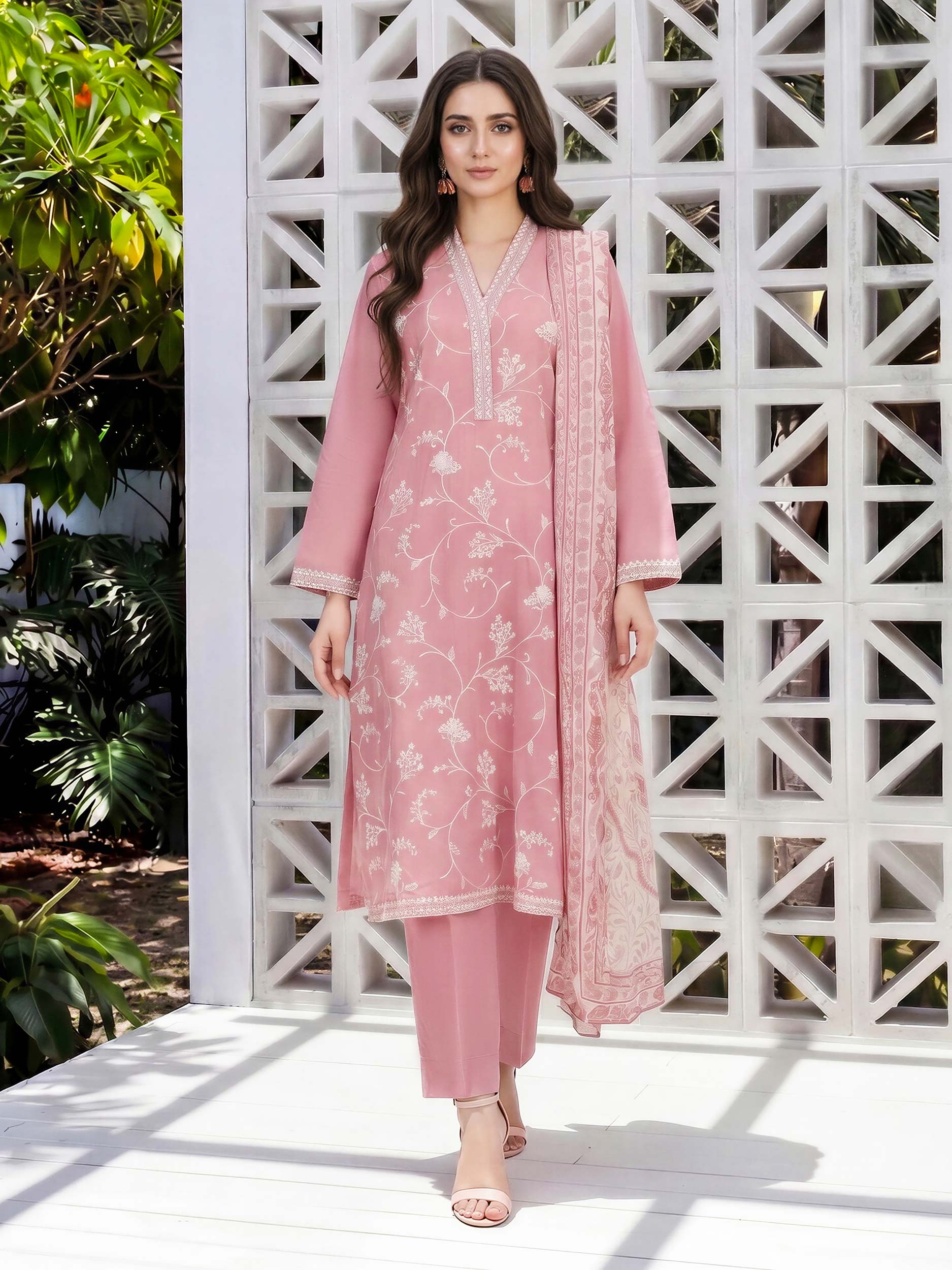 3 Piece Lawn Suit- Embroidered (Unstitched)