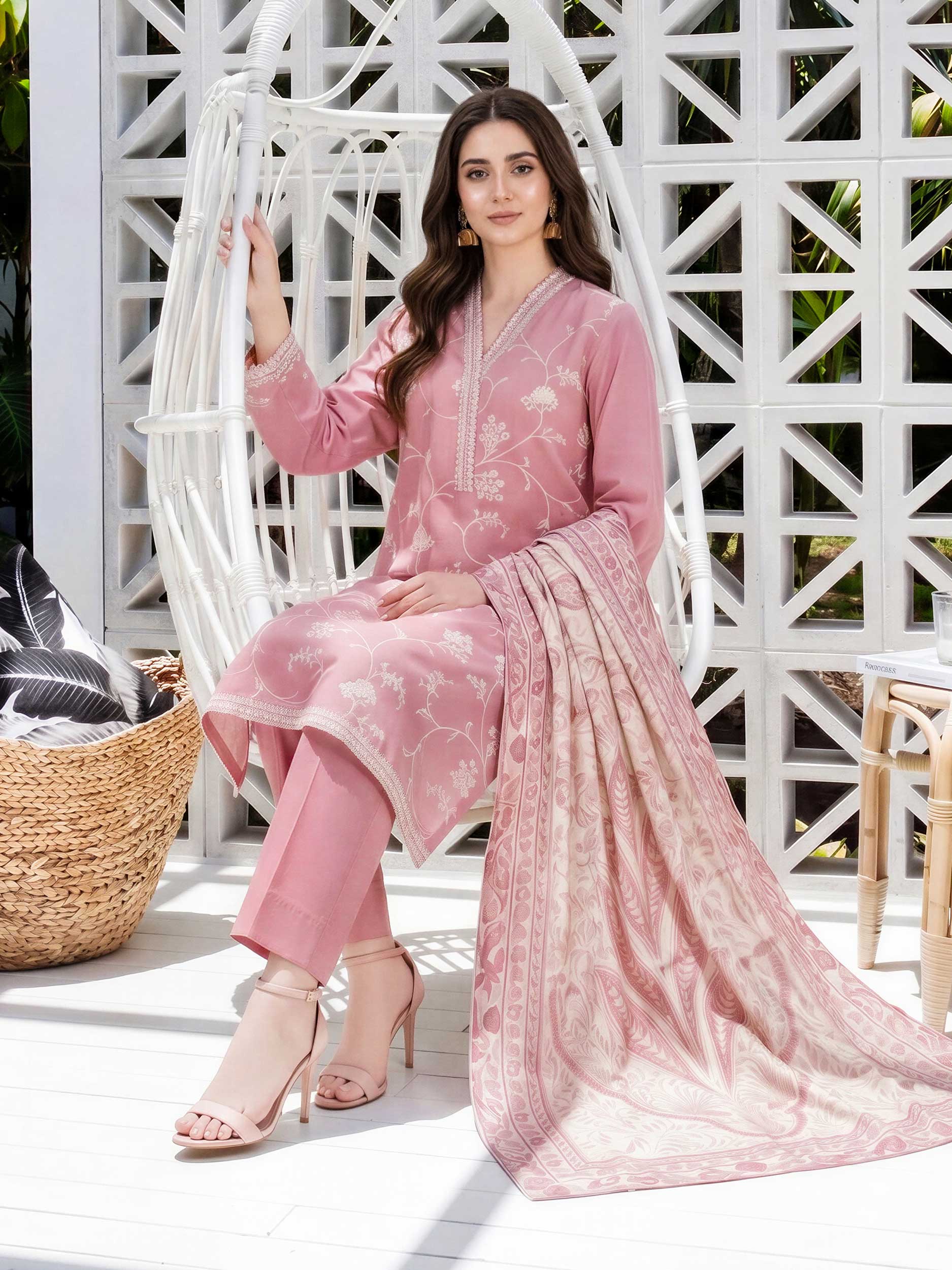 3 Piece Lawn Suit- Embroidered (Unstitched)