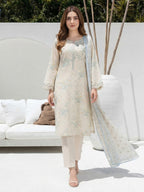 3 Piece Premium Lawn Suit- Embroidered (Unstitched)