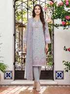3 Piece Lawn Suit- Embroidered (Unstitched)