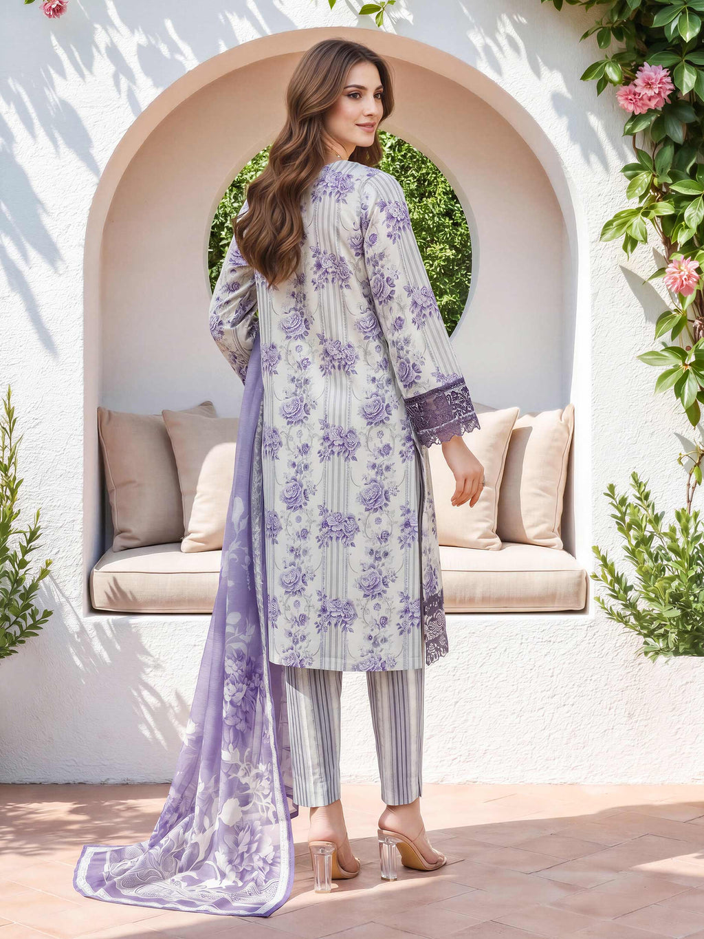 3 Piece Lawn Suit- Embroidered (Unstitched)