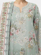 3 Piece Lawn Suit- Embroidered (Unstitched)