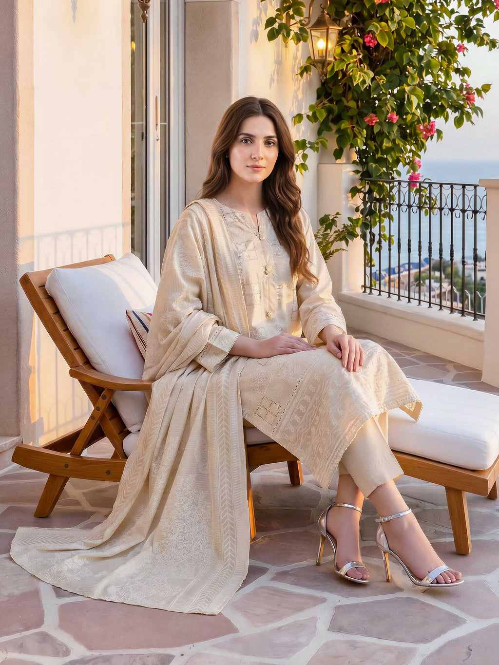 3 Piece Lawn Suit- Embroidered (Unstitched)