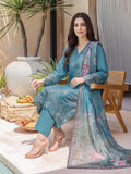 3 Piece Satin Suit- Embroidered (Unstitched)
