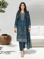 3 Piece Yarn Dyed Suit- Embroidered (Unstitched)