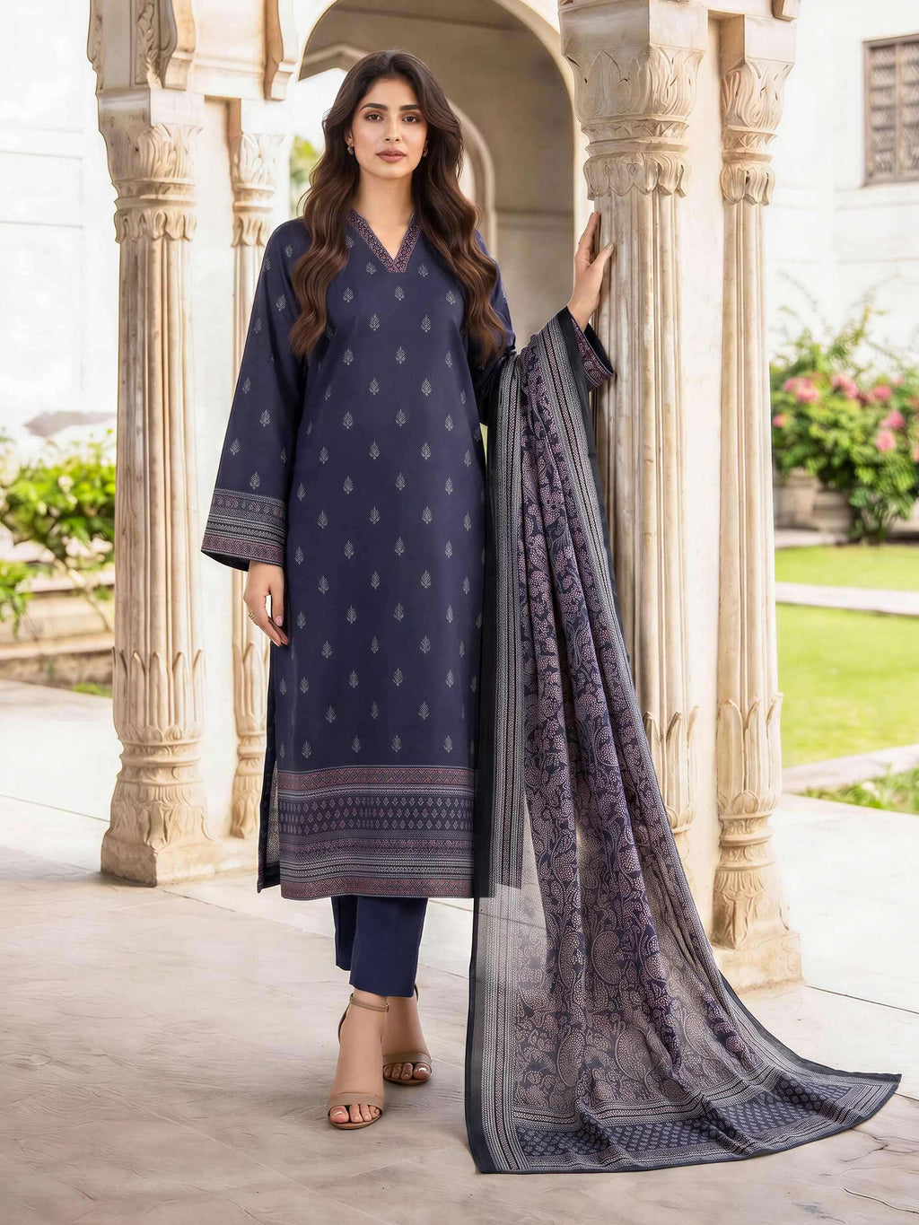 3 Piece Lawn Suit (Unstitched)